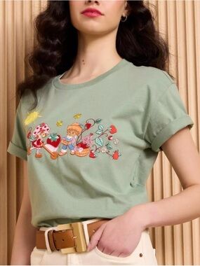 Strawberry Shortcake Huckleberry Pie  Embroidered Tee Green By BoxLunch SM